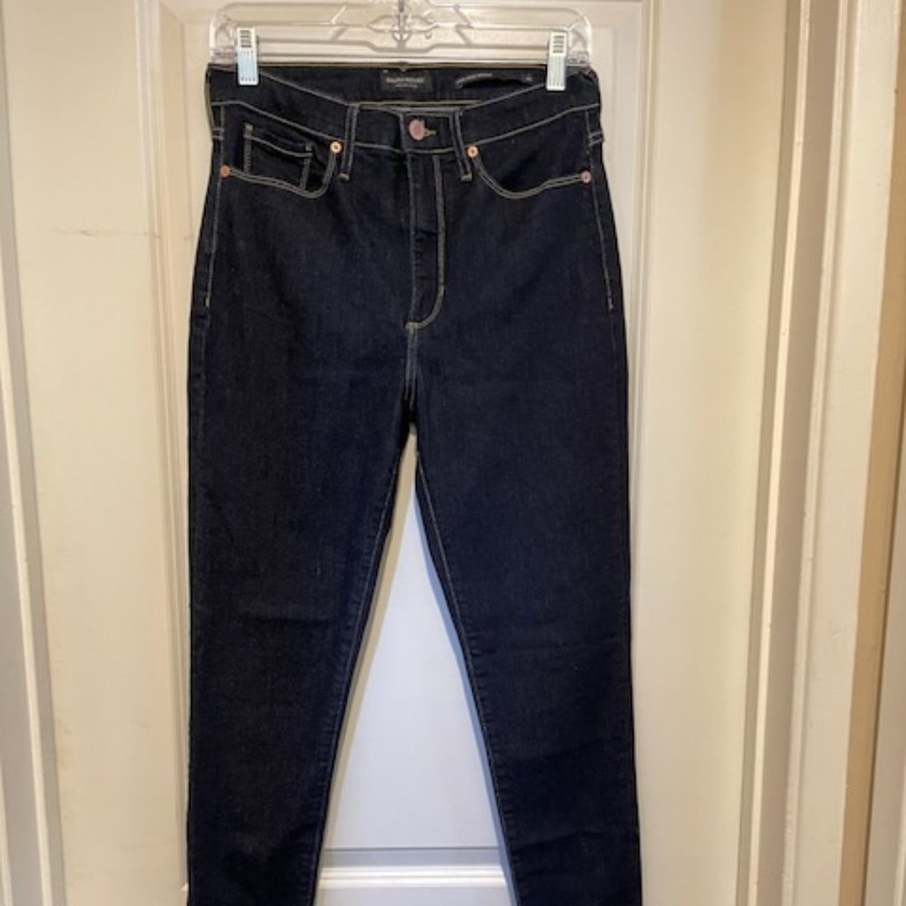 Banana Republic Premium Denim Dark Wash High-Rise Skinny  Jeans